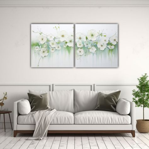 Pintura Acrílica Dinámica En Blanco 120x60 Cm-2