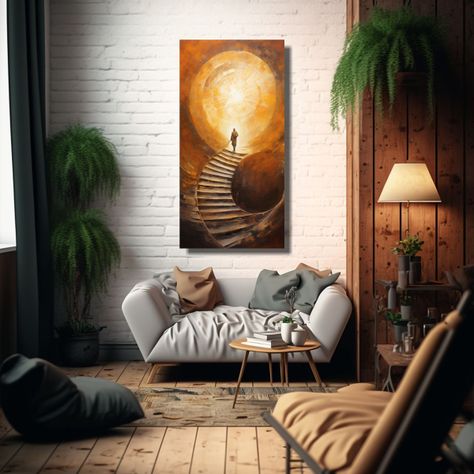 Cuadro Decorativo De Lienzo Abstracción Viajera 60x120cm-2