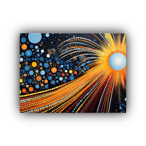 Cuadro Decorativo Solarium Aborigen Australiano 30x20cm-0
