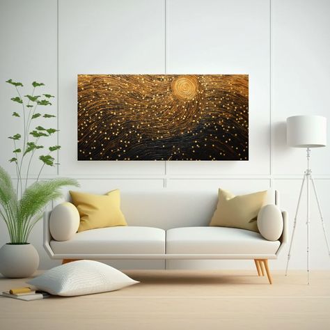 Cuadro Movimiento Vitalidad Estilo Puntillismo 140x70cm-2