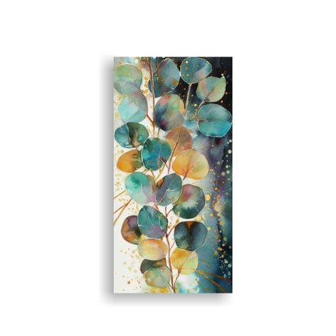 Cuadro Decorativo Clásico Con Hojas De Eucalipto 30x60cm-0