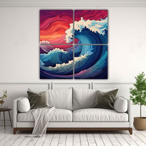 Cuatro Artes Decoración: Pinturas Decorativas De 180x180 Cm-2