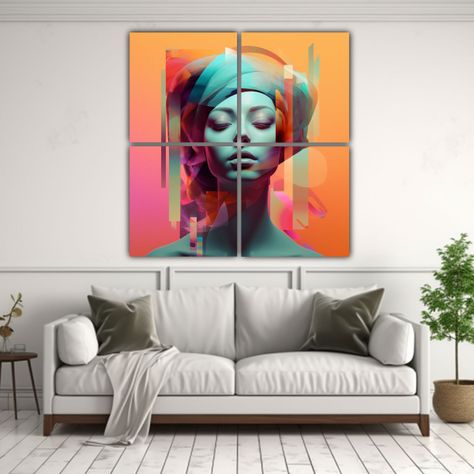 Cuadros Deconstructivistas Para Baño 100x100 Cm-2