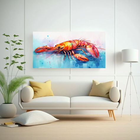 Tela En Bastidor Horizontal: Acuarela Estilo 100x50cm-2