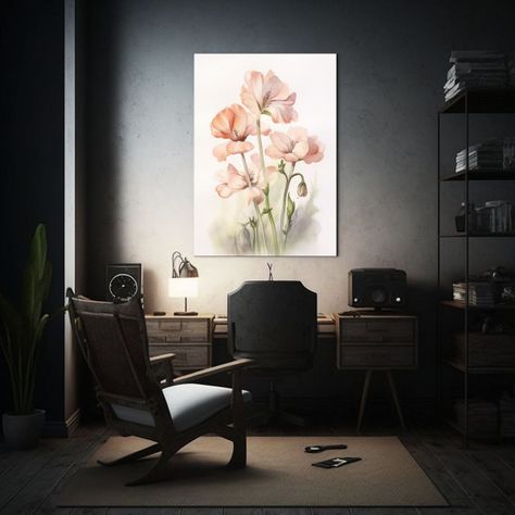 Pintura Acuarela De Una Pieza Con Composición 50x65cm-2