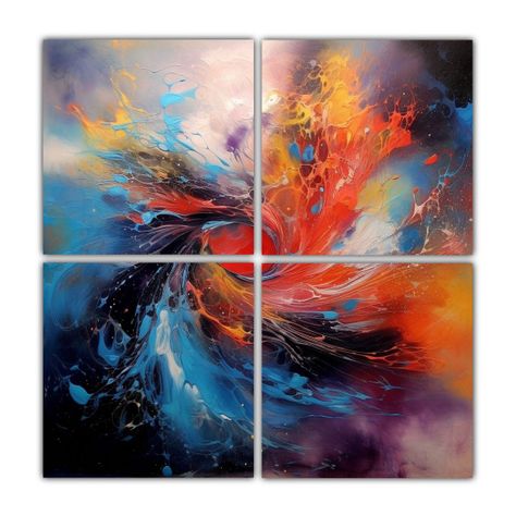Cuadros Abstractos De Magia Y Claroscuro 120x120 Cm-0
