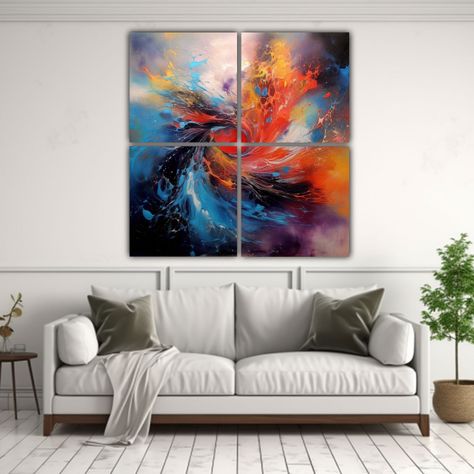 Cuadros Abstractos De Magia Y Claroscuro 120x120 Cm-2