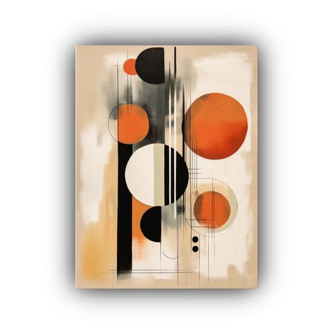 Cuadro Abstracto En Lienzo Con Forma Simple, En 40x60cm-0