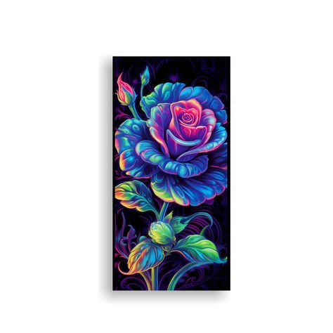 Lienzo Composición Floral Con Rosa En Primer 40x80cm-0