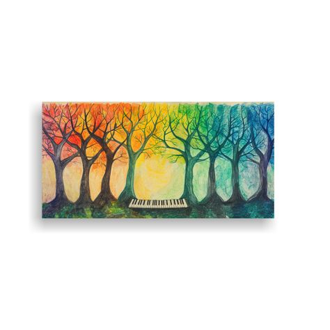 Dibujo De Niño Con Crayones De Grandes Ramas 40x20cm-0