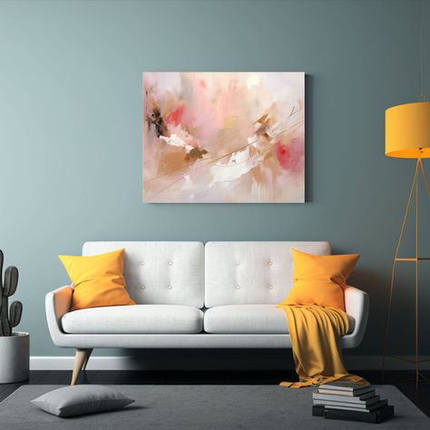 Pintura Acrílica Abstracta Con Toque De Pasado 60x40cm-2