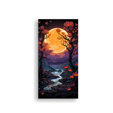Cuadro Abstracto Mágico Árbol De Mangle En Color 60x120cm-0