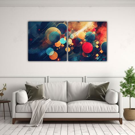 2 Lienzos De Tela Juveniles Con Una Temática 140x70 Cm-2