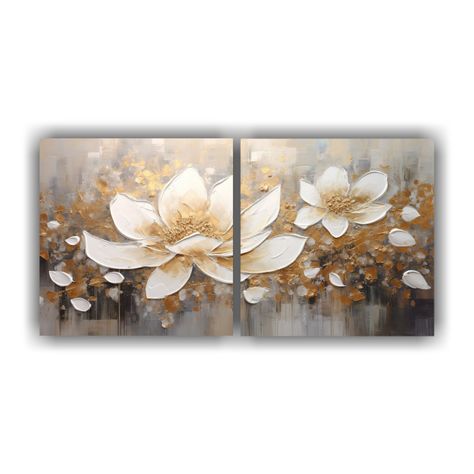 Set 2 Pinturas Lienzo Vintage Habitación Estilo 100x50 Cm-0