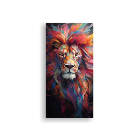 Pintura Abstracta De Animales Arte Expresión 40x80cm-0