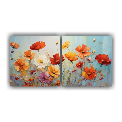 Pintura Original Conceptual A Red AND Orange 40x20 Cm-0