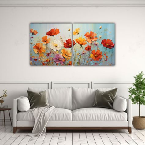 Pintura Original Conceptual A Red AND Orange 40x20 Cm-2