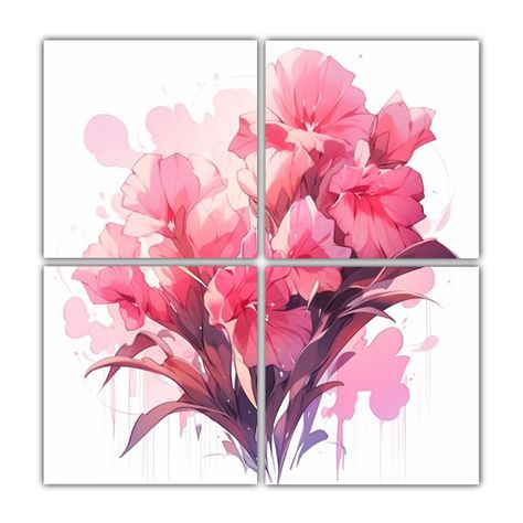 Cuadro Para Comedor Pink Colors Atmosfera Neonoir 100x100 Cm-0