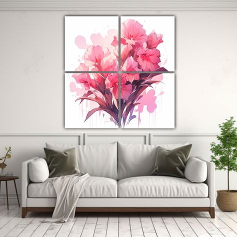 Cuadro Para Comedor Pink Colors Atmosfera Neonoir 100x100 Cm-2
