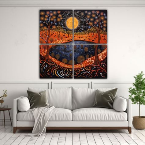 Cuatro Composición Patron Intenso Expresividad 200x200 Cm-2