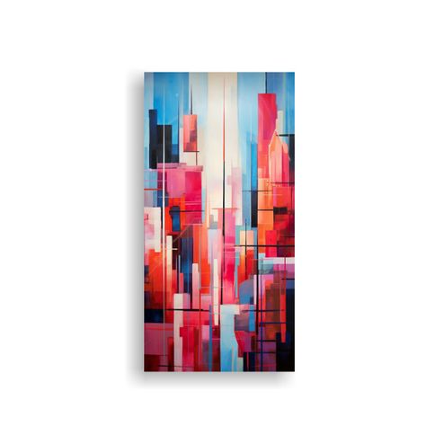 Pintura Decorativa Para Comedor Urbano Fusionando 40x80cm-0