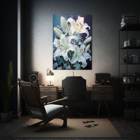 Arte De Pared Inspirador Pinturas De Lirios 60x90cm-2