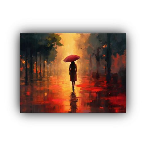 Pinturas Decorativas Con Un Paraguas En Arte Conceptual Mode 75x50cm-0