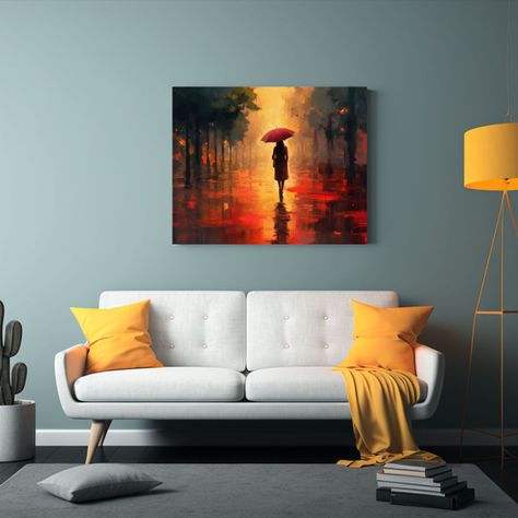 Pinturas Decorativas Con Un Paraguas En Arte Conceptual Mode 75x50cm-2