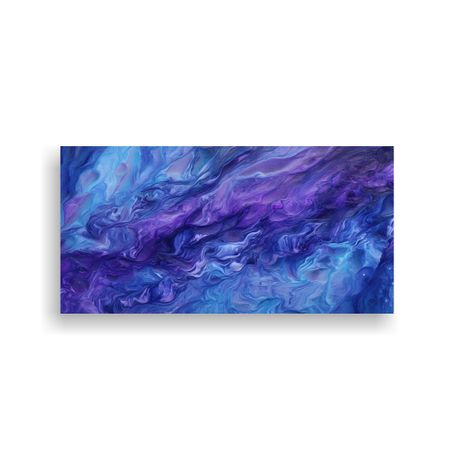 Cuadro Baño: Algas Marinas Flotantes En Violeta 100x50cm-0