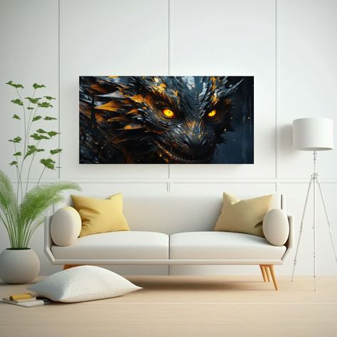 Pintura Decorativa De Esquema Hermoso De Dragón E 120x60cm-2