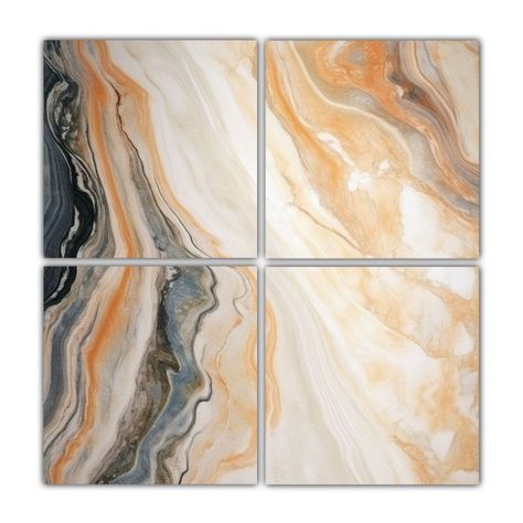Cuadros Vintage Grandes De Mármol En Colores 120x120 Cm-0