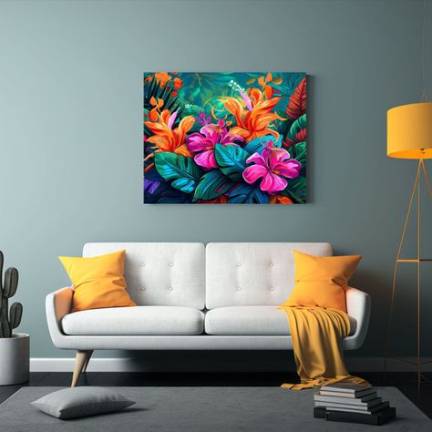 Dibujo Relieve Tropical Paradise: Bosques 60x40 Cm-2