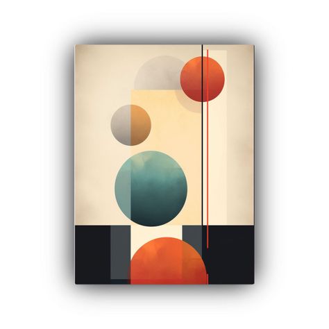 Cuadro Abstracto Minimalista Geométrico 20x30cm-0