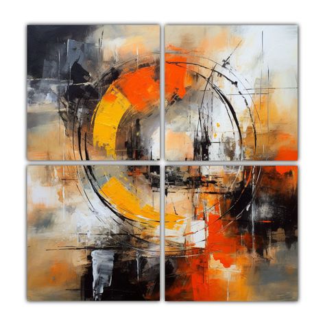 Cuadro Abstracto Moderno Decorativo De Detalles 200x200 Cm-0