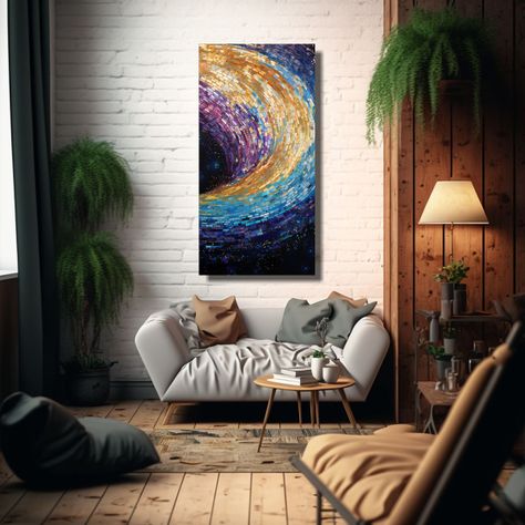 Pinturas De Decoración Estilo Puntillismo 50x100cm-2