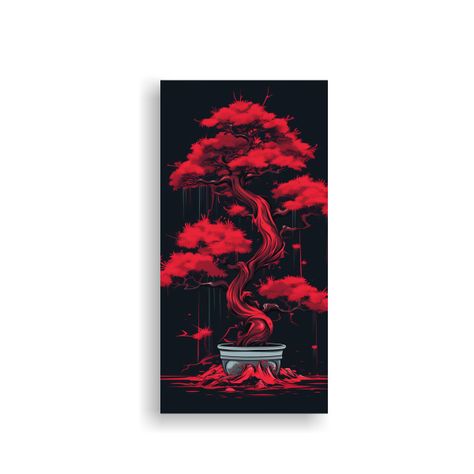 Cuadro De Bonsái De Abeto Resiliente En Colores R 80x160cm-0