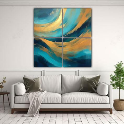 Pinturas De Pared Con Temática Abstracta De 200x200 Cm-2