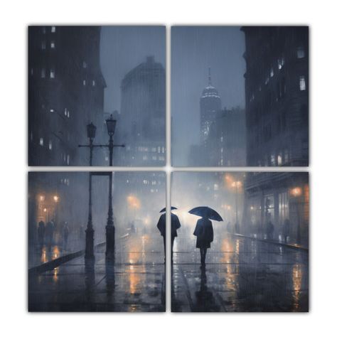 Cuadro De Decoración Moderno De 4 Lienzos De 200x200 Cm-0