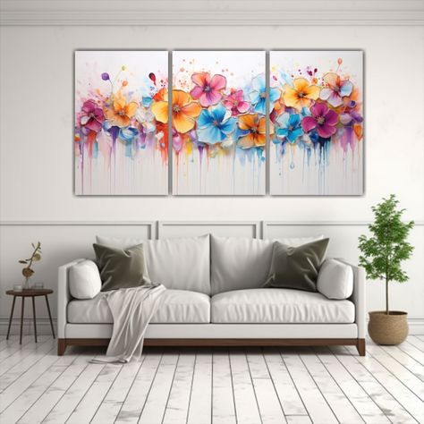Pintura Acrílica Enigmática En Lienzo Blanco 180x90 Cm-2
