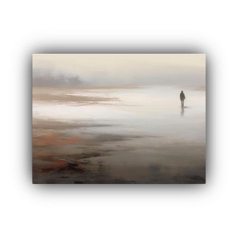 Cuadro Horizontal Minimalista Intenso Y Evocador Con Pocos T 30x20cm-0