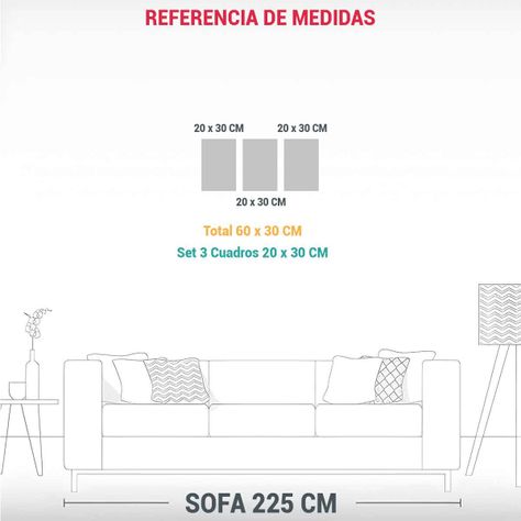 Set 3 Artes Tema Efecto Visual Estilo Puntillismo 60x30 Cm-1