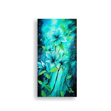 Cuadros De Decoración En Tonos Verdes Y 40x80cm-0