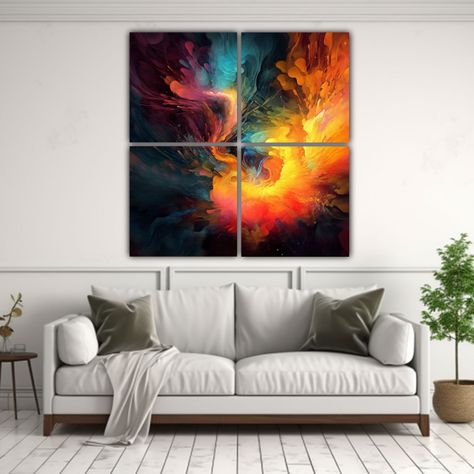Pinturas Abstractas Modernas Para Oficina: 4 200x200 Cm-2