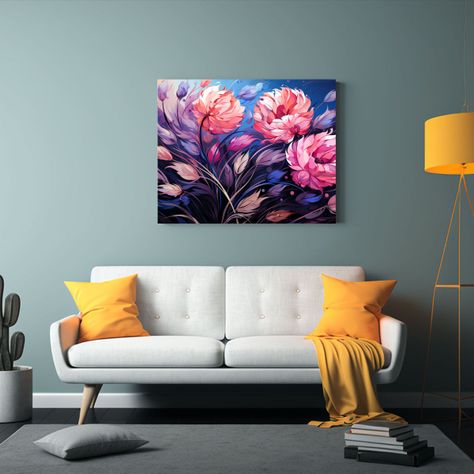 Cuadro Conceptual Grano De Cebada En Tonos Púrpura Y Rosa,  40x30cm-2