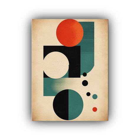 Lienzo Estética Bauhaus 1925 Canva By Steven 60x90cm-0