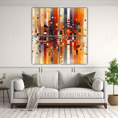 Pinturas Decorativas De Patrones De Código 100x100 Cm-2