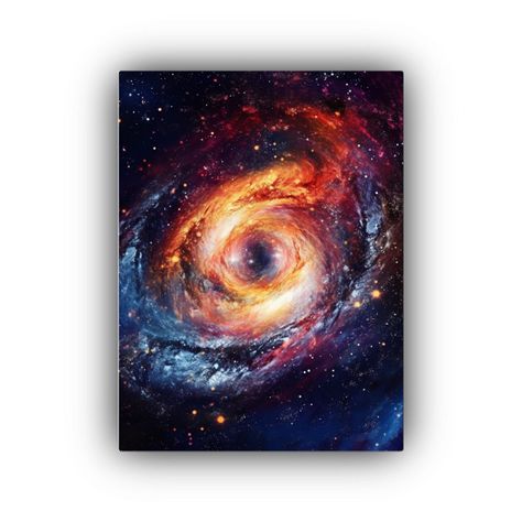 Cuadro De Galaxia Espiral Con Cuadroes De Tema 30x40cm-0