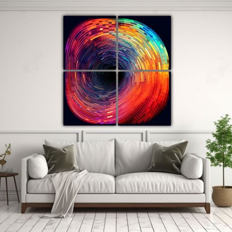 Arte Generativo: Lienzos De Tela Inspiradores 100x100 Cm-2