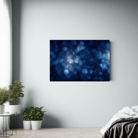Fondo Abstracto Azul Oscuro Con Desenfoque De Bokeh Para Dec 40x30cm-2