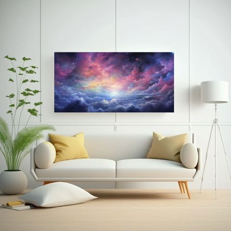 Pinturas Decorativas Abstractas De Cielo Nocturno 140x70cm-2